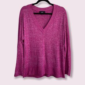 Anthropologie Pink V-Neck Sweater